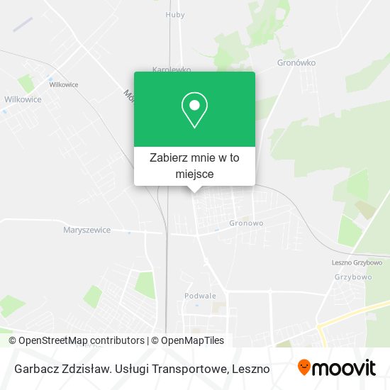 Mapa Garbacz Zdzisław. Usługi Transportowe