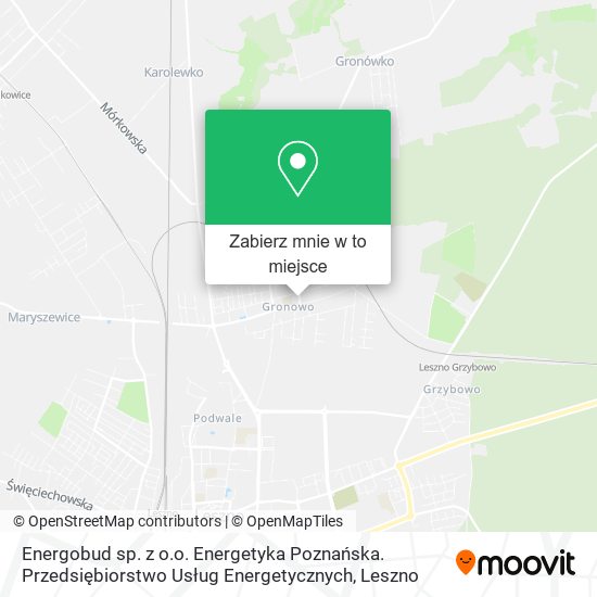 Mapa Energobud sp. z o.o. Energetyka Poznańska. Przedsiębiorstwo Usług Energetycznych