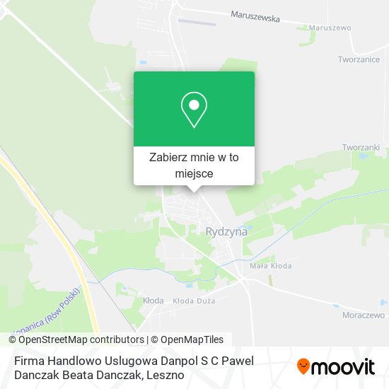 Mapa Firma Handlowo Uslugowa Danpol S C Pawel Danczak Beata Danczak
