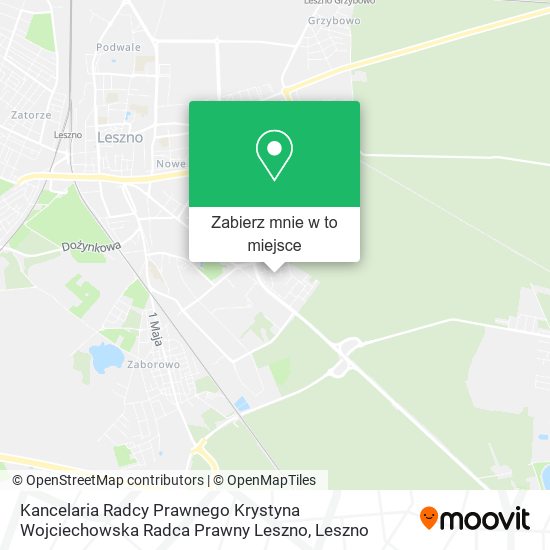 Mapa Kancelaria Radcy Prawnego Krystyna Wojciechowska Radca Prawny Leszno