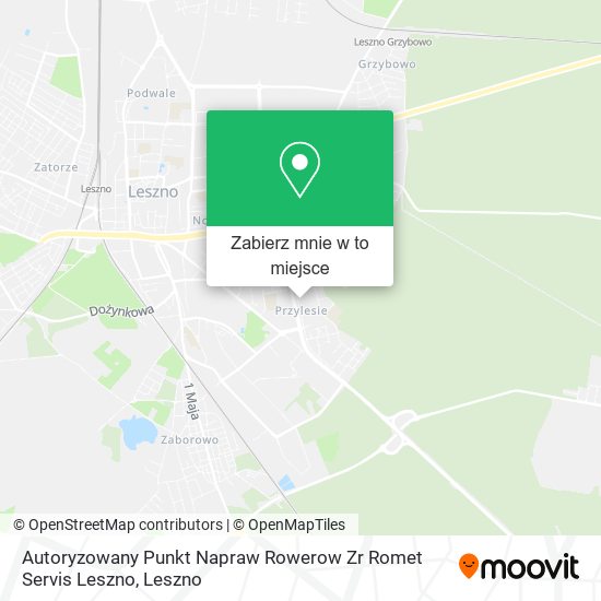 Mapa Autoryzowany Punkt Napraw Rowerow Zr Romet Servis Leszno