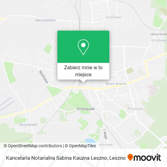 Mapa Kancelaria Notarialna Sabina Kauzna Leszno