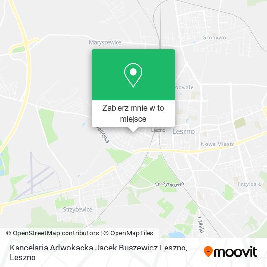 Mapa Kancelaria Adwokacka Jacek Buszewicz Leszno