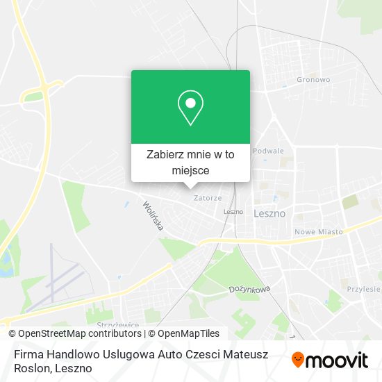 Mapa Firma Handlowo Uslugowa Auto Czesci Mateusz Roslon