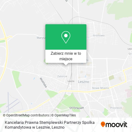 Mapa Kancelaria Prawna Stemplewski Partnerzy Spolka Komandytowa w Lesznie