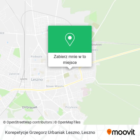 Mapa Korepetycje Grzegorz Urbaniak Leszno