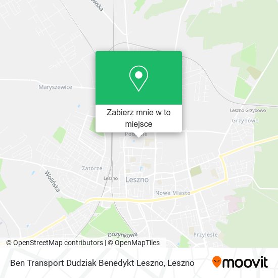 Mapa Ben Transport Dudziak Benedykt Leszno