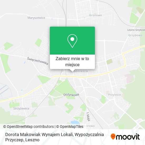 Mapa Dorota Makowiak Wynajem Lokali, Wypożyczalnia Przyczep