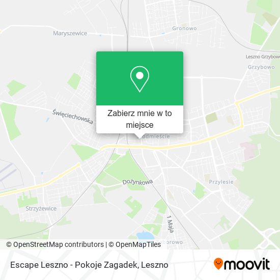 Mapa Escape Leszno - Pokoje Zagadek