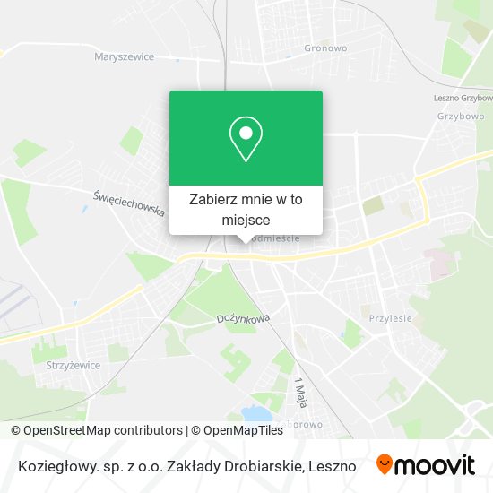 Mapa Koziegłowy. sp. z o.o. Zakłady Drobiarskie