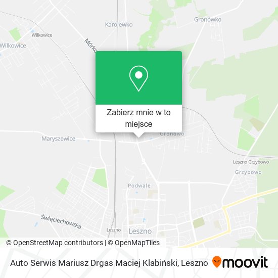 Mapa Auto Serwis Mariusz Drgas Maciej Klabiński