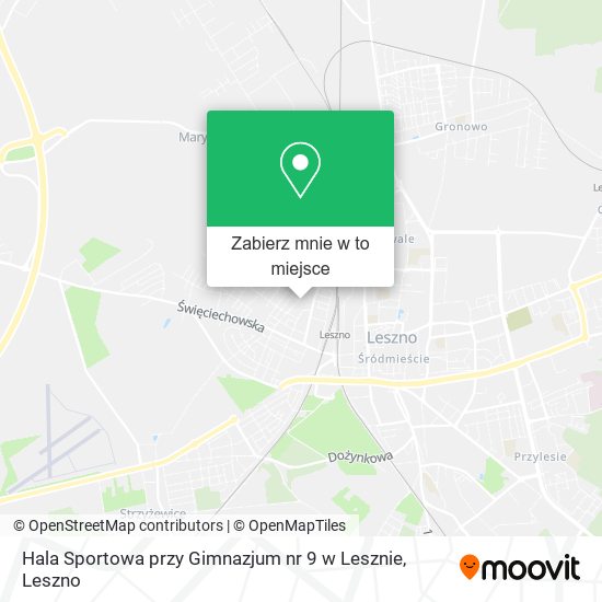 Mapa Hala Sportowa przy Gimnazjum nr 9 w Lesznie