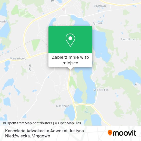 Mapa Kancelaria Adwokacka Adwokat Justyna Niedźwiecka