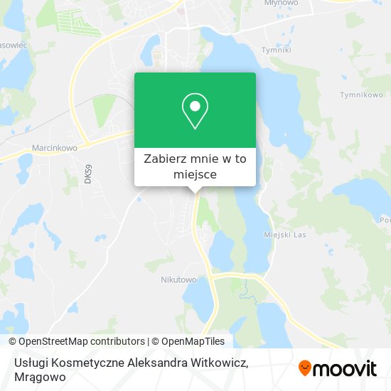 Mapa Usługi Kosmetyczne Aleksandra Witkowicz