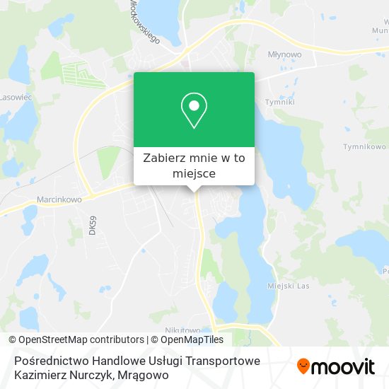 Mapa Pośrednictwo Handlowe Usługi Transportowe Kazimierz Nurczyk