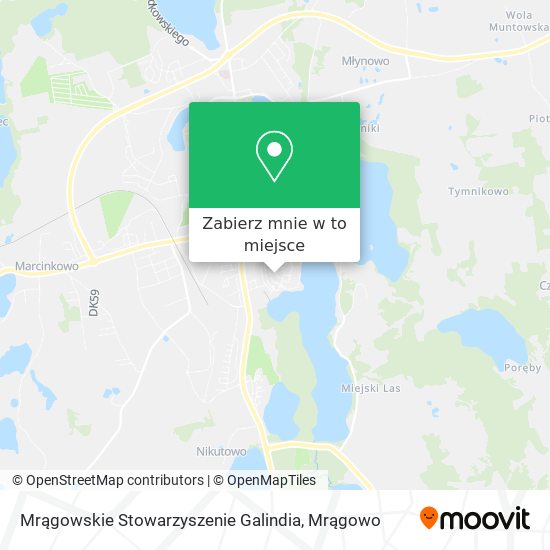 Mapa Mrągowskie Stowarzyszenie Galindia