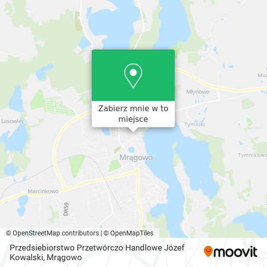 Mapa Przedsiebiorstwo Przetwórczo Handlowe Józef Kowalski