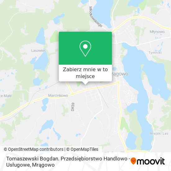 Mapa Tomaszewski Bogdan. Przedsiębiorstwo Handlowo - Usługowe