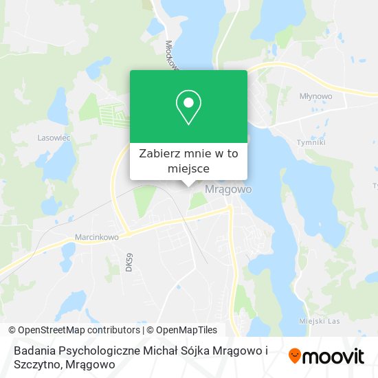 Mapa Badania Psychologiczne Michał Sójka Mrągowo i Szczytno