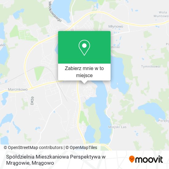 Mapa Spółdzielnia Mieszkaniowa Perspektywa w Mrągowie