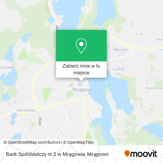 Mapa Bank Spółdzielczy nr 2 w Mrągowie