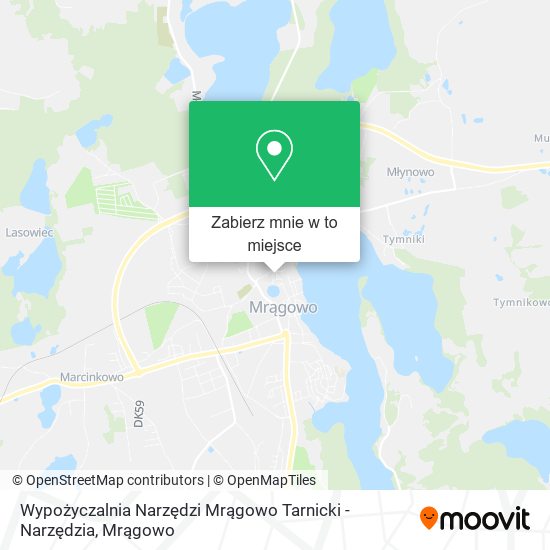 Mapa Wypożyczalnia Narzędzi Mrągowo Tarnicki -Narzędzia