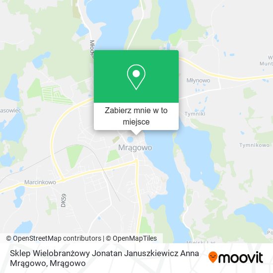 Mapa Sklep Wielobranżowy Jonatan Januszkiewicz Anna Mrągowo