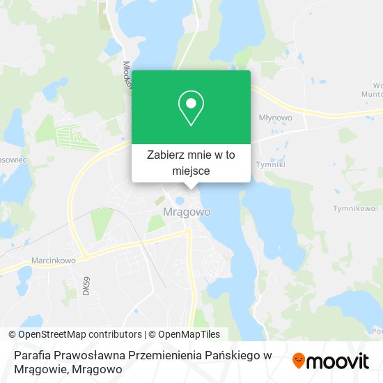 Mapa Parafia Prawosławna Przemienienia Pańskiego w Mrągowie