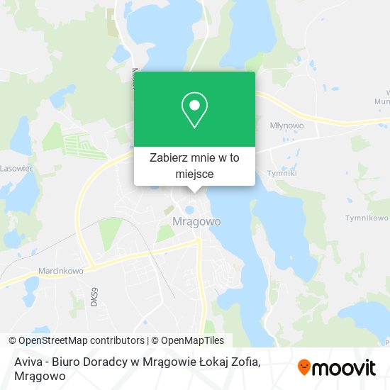 Mapa Aviva - Biuro Doradcy w Mrągowie Łokaj Zofia