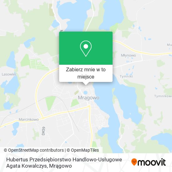 Mapa Hubertus Przedsiębiorstwo Handlowo-Usługowe Agata Kowalczys