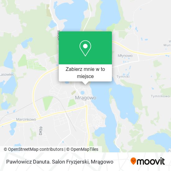 Mapa Pawłowicz Danuta. Salon Fryzjerski