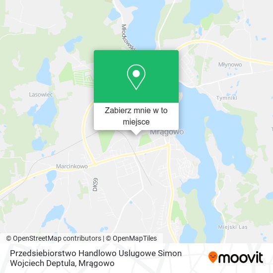Mapa Przedsiebiorstwo Handlowo Uslugowe Simon Wojciech Deptula