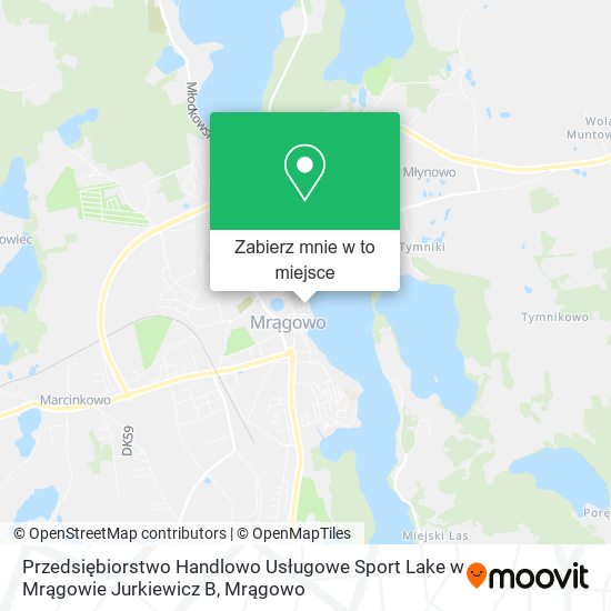 Mapa Przedsiębiorstwo Handlowo Usługowe Sport Lake w Mrągowie Jurkiewicz B