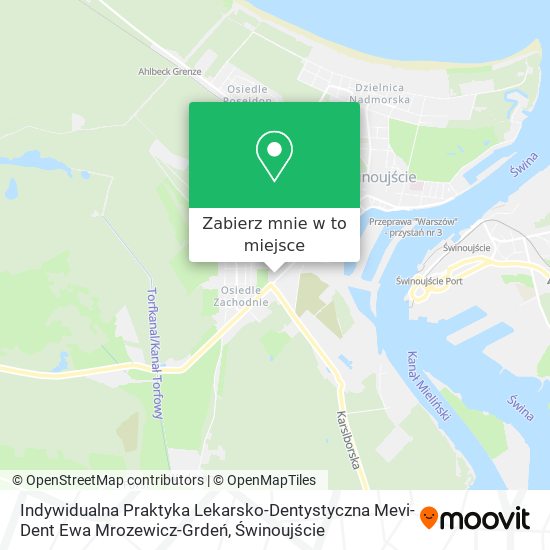 Mapa Indywidualna Praktyka Lekarsko-Dentystyczna Mevi-Dent Ewa Mrozewicz-Grdeń