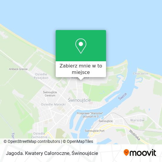 Mapa Jagoda. Kwatery Całoroczne