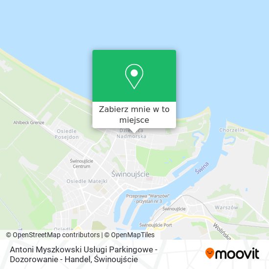 Mapa Antoni Myszkowski Usługi Parkingowe - Dozorowanie - Handel