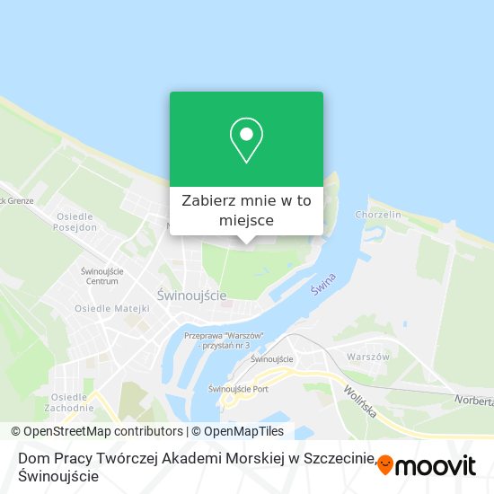 Mapa Dom Pracy Twórczej Akademi Morskiej w Szczecinie