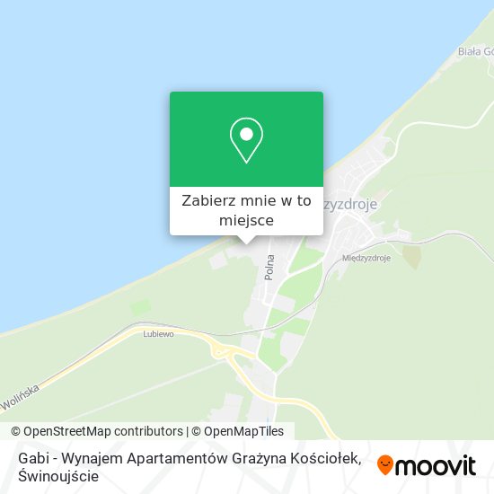 Mapa Gabi - Wynajem Apartamentów Grażyna Kościołek