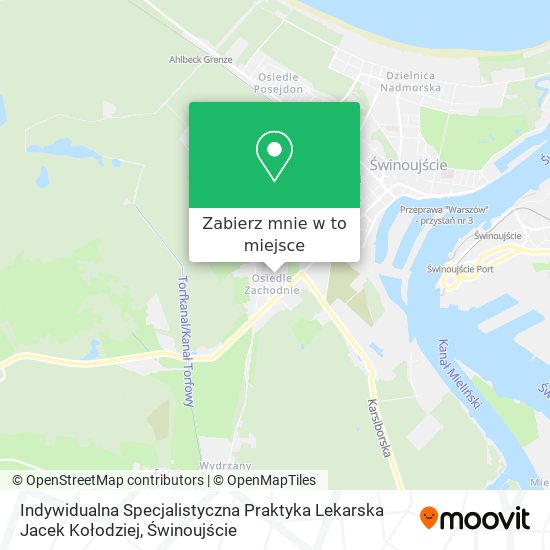 Mapa Indywidualna Specjalistyczna Praktyka Lekarska Jacek Kołodziej