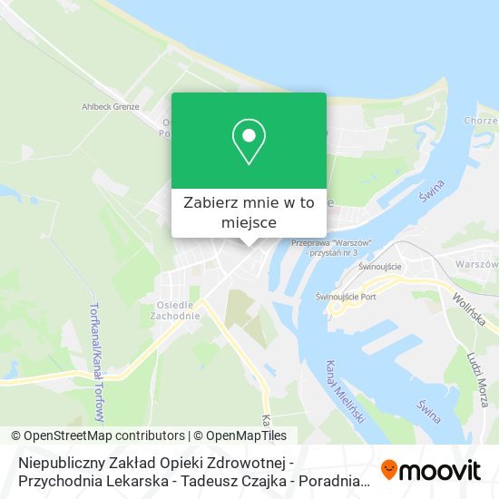 Mapa Niepubliczny Zakład Opieki Zdrowotnej - Przychodnia Lekarska - Tadeusz Czajka - Poradnia Poz