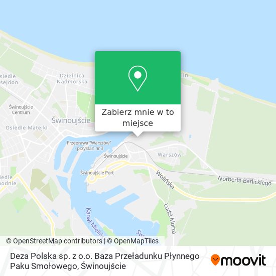 Mapa Deza Polska sp. z o.o. Baza Przeładunku Płynnego Paku Smołowego