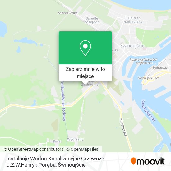 Mapa Instalacje Wodno Kanalizacyjne Grzewcze U.Z.W.Henryk Poręba
