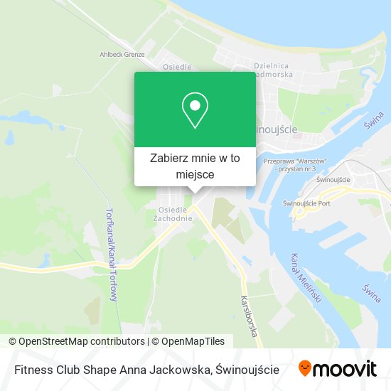 Mapa Fitness Club Shape Anna Jackowska