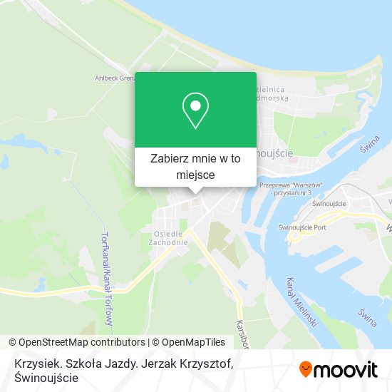 Mapa Krzysiek. Szkoła Jazdy. Jerzak Krzysztof