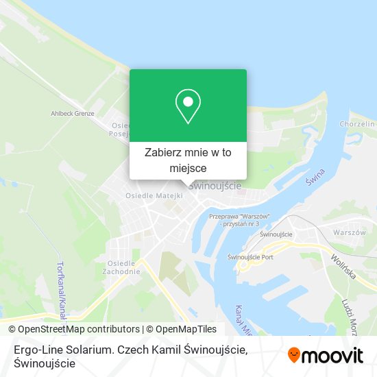 Mapa Ergo-Line Solarium. Czech Kamil Świnoujście