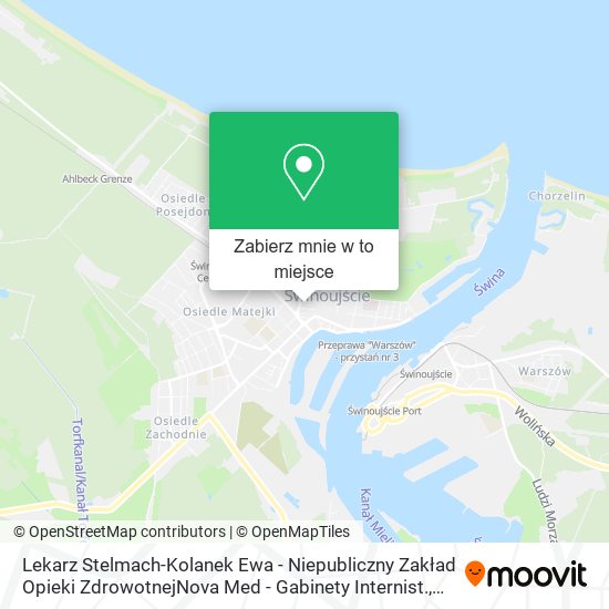 Mapa Lekarz Stelmach-Kolanek Ewa - Niepubliczny Zakład Opieki ZdrowotnejNova Med - Gabinety Internist.