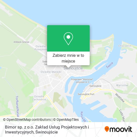 Mapa Bimor sp. z o.o. Zakład Usług Projektowych i Inwestycyjnych