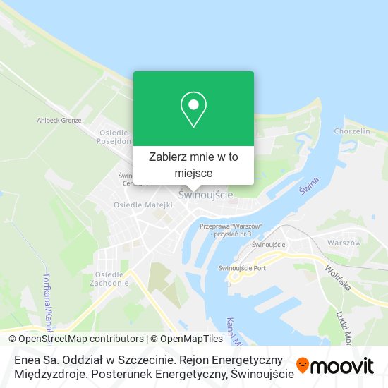 Mapa Enea Sa. Oddział w Szczecinie. Rejon Energetyczny Międzyzdroje. Posterunek Energetyczny