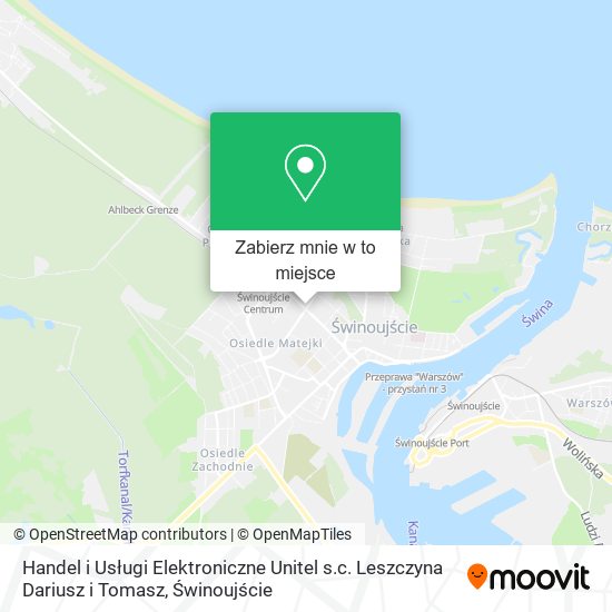 Mapa Handel i Usługi Elektroniczne Unitel s.c. Leszczyna Dariusz i Tomasz