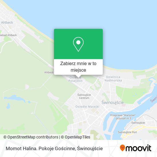 Mapa Momot Halina. Pokoje Gościnne